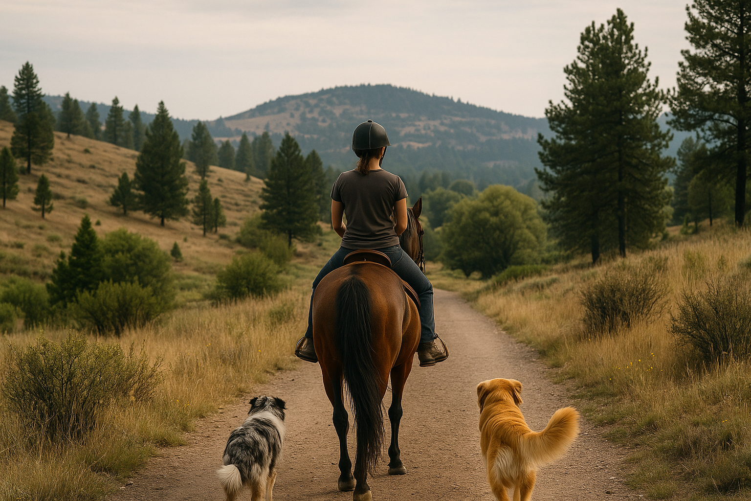 passeggiate con cani e cavalli