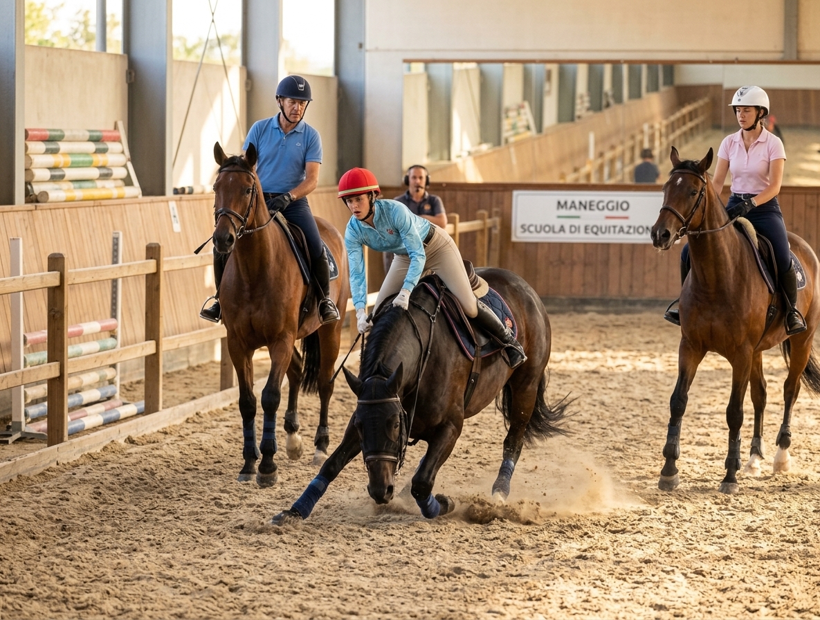 cavallo inciampa cavalletti